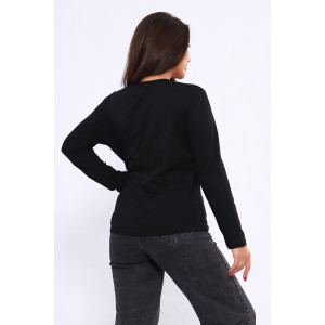 Лонгслив женский ЛЖ094 кулирка (р-ры: 44-58) черный Лонгслив женский ЛЖ094 кулирка (р-ры: 44-58) черный