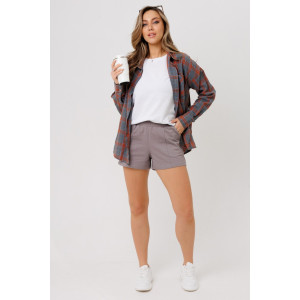 Шорты женские Ш17 футер 2-х нитка пенье (последний размер) светло-серый 50