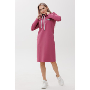 Платье женское П120/1 футер с лайкрой (последний размер) брусничный 52,58