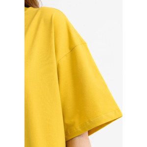 Футболка женская 1922-К "Оверсайз" кулирка (последний размер) горчичный 50