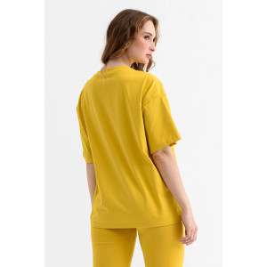 Футболка женская 1922-К "Оверсайз" кулирка (последний размер) горчичный 50