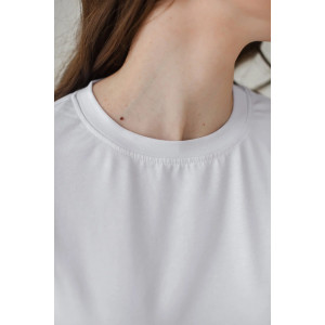 Футболка женская 1922-К "Оверсайз" кулирка (последний размер) белый 46,50