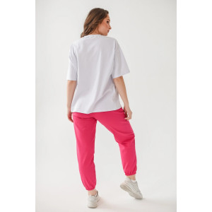 Футболка женская 1922-К "Оверсайз" кулирка (последний размер) белый 46,50