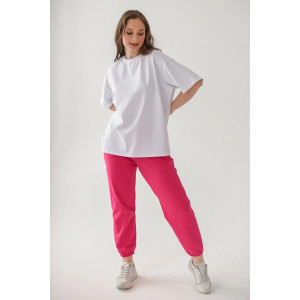 Футболка женская 1922-К "Оверсайз" кулирка (последний размер) белый 46,50