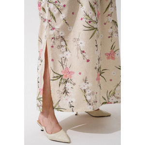 Платье женское 1921-П-л "Кострома 2" полулён (последний размер) розовый орхидея 54