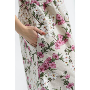 Платье женское 1921-П-л "Кострома 2" полулён (последний размер) розовый 56