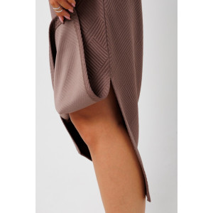 Костюм двойка женский с юбкой К245 трикотажное полотно глория (последний размер) мокко 62