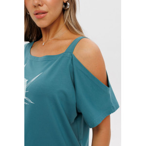 Костюм двойка женский К237 кулирка с лайкрой (последний размер) морская волна 52,62 Костюм двойка женский К237 кулирка с лайкрой (последний размер) морская волна 52,62