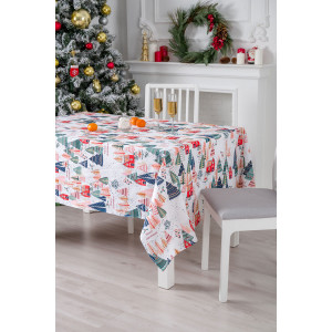 Скатерть рогожка "Merry Christmas" (последний размер) 150х120
