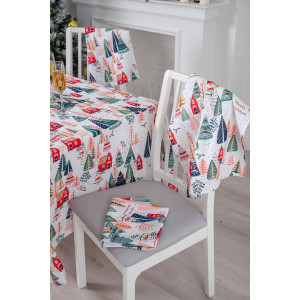 Скатерть рогожка "Merry Christmas" (последний размер) 150х120