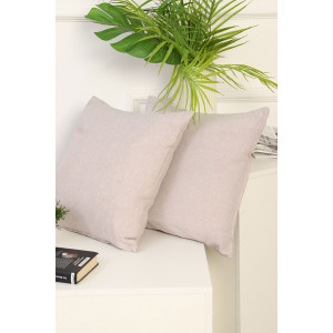 Подушка декоративная с чехлом из рогожки 053875 нежно-бежевый (последний размер) 40х40