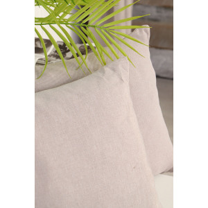 Подушка декоративная с чехлом из рогожки 053875 нежно-бежевый (последний размер) 40х40