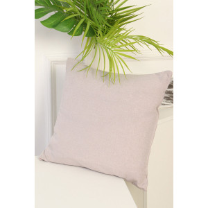 Подушка декоративная с чехлом из рогожки 053875 нежно-бежевый (последний размер) 40х40