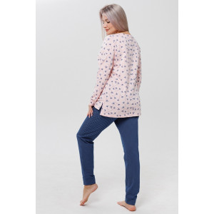 Пижама женская ПЖ53 футер с начёсом (последний размер) розовый одуванчик 52