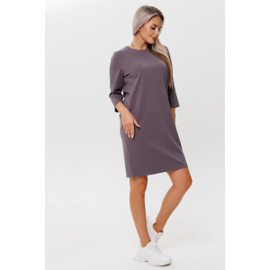 Платье женское П187 нейлон (последний размер) серо-лиловый 54