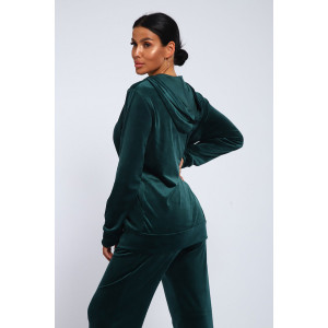 Костюм двойка женский "Грант" велюр стрейч (р-ры: 48-58) изумруд