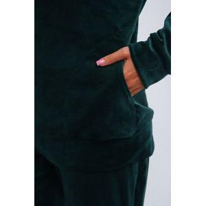 Костюм двойка женский "Грант" велюр стрейч (р-ры: 48-58) изумруд