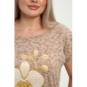 Футболка женская "Орхидея" деворе (р-ры: 46-58)