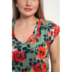 Платье женское "Эльза" масло (р-ры: 50-60) зеленый Платье женское "Эльза" масло (р-ры: 50-60) зеленый