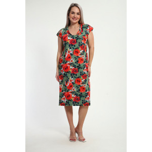 Платье женское "Эльза" масло (р-ры: 50-60) зеленый Платье женское "Эльза" масло (р-ры: 50-60) зеленый