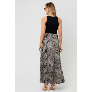 Юбка женская Ю14 вискоза (последний размер) черный леопард 52,60