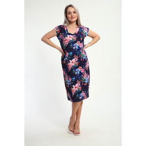 Платье женское "Эльза" масло (р-ры: 50-60) синий