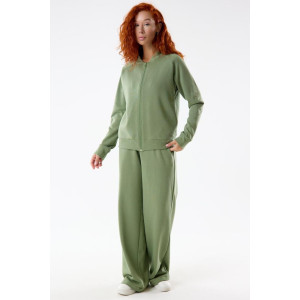 Костюм двойка женский "Грация Х" футер 3-х нитка петля (последний размер) олива 56