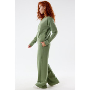 Костюм двойка женский "Грация Х" футер 3-х нитка петля (последний размер) олива 56