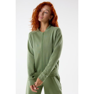 Костюм двойка женский "Грация Х" футер 3-х нитка петля (последний размер) олива 56