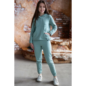 Костюм двойка женский "Улла А" футер 2-х нитка (последний размер) зеленый 46