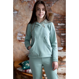 Костюм двойка женский "Улла А" футер 2-х нитка (последний размер) зеленый 46