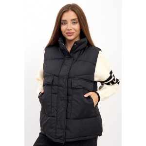 Жилет женский "Модный Ч" полиэстер (последний размер) черный 50 Жилет женский "Модный Ч" полиэстер (последний размер) черный 50