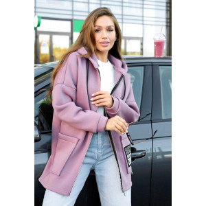 Толстовка женская укороченная "Алина Б" 10207 футер 3-х нитка с начёсом (последний размер) брусника 52,54