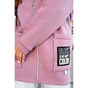 Толстовка женская укороченная "Алина Б" 10207 футер 3-х нитка с начёсом (последний размер) брусника 52,54