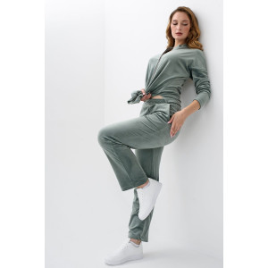 Костюм двойка женский "Домашний 2" 2252-В трикотаж (последний размер) зеленый 52