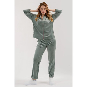 Костюм двойка женский "Домашний 2" 2252-В трикотаж (последний размер) зеленый 52