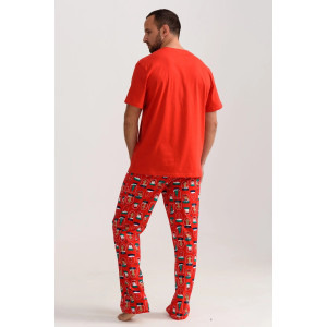 Пижама мужская "Все будет!" 2262-К трикотаж (последний размер) красный 48,50,52 Пижама мужская "Все будет!" 2262-К трикотаж (последний размер) красный 48,50,52