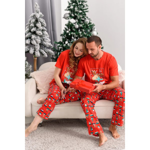 Пижама мужская "Все будет!" 2262-К трикотаж (последний размер) красный 48,50,52 Пижама мужская "Все будет!" 2262-К трикотаж (последний размер) красный 48,50,52