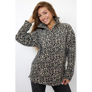 Толстовка женская "Микс Л" флис (последний размер) леопард 46,50 Толстовка женская "Микс Л" флис (последний размер) леопард 46,50