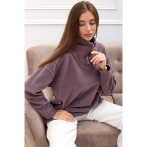 Толстовка женская "Микс Д" флис (последний размер) баклажан 46