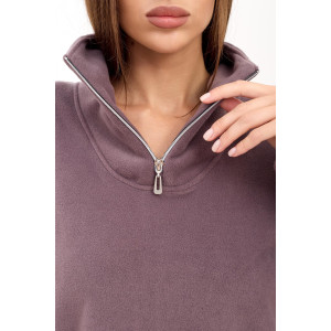 Толстовка женская "Микс Д" флис (последний размер) баклажан 46