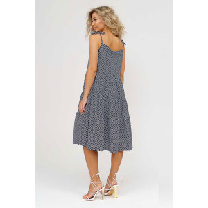 Сарафан женский 1495/1 кулирка (последний размер) синий-белый 44,56