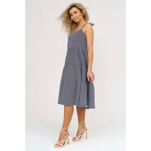 Сарафан женский 1495/1 кулирка (последний размер) синий-белый 44,56