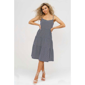 Сарафан женский 1495/1 кулирка (последний размер) синий-белый 44,56