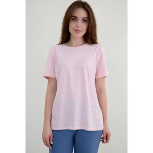 Футболка женская "Базовая Р" кулирка (последний размер) розовый 52