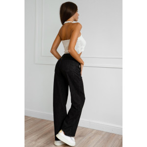 Брюки женские "Трубы Ч" джинс (последний размер) черный 50