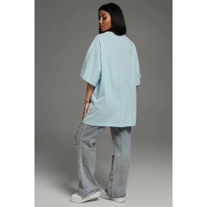 Футболка женская "Анита-2" кулирка (последний размер) голубой 56-66