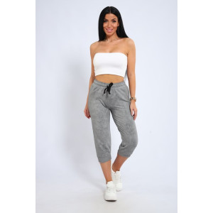 Бриджи женские "Ричи" футер 2-х нитка (последний размер) серый 2 46