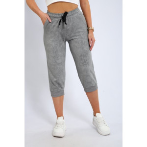 Бриджи женские "Ричи" футер 2-х нитка (последний размер) серый 2 46