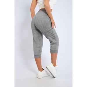 Бриджи женские "Ричи" футер 2-х нитка (последний размер) серый 2 46